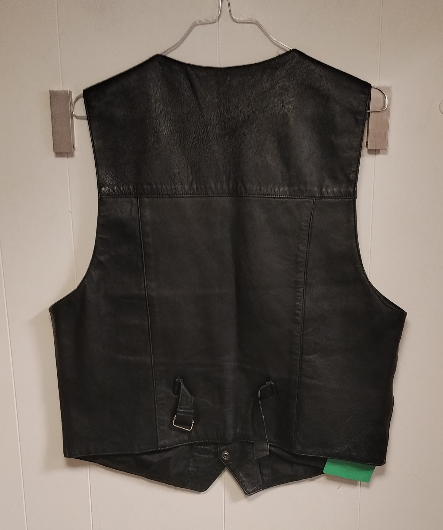 Gilet Uomo Vera Pelle Nero Taglia M Vintage Biker Classic