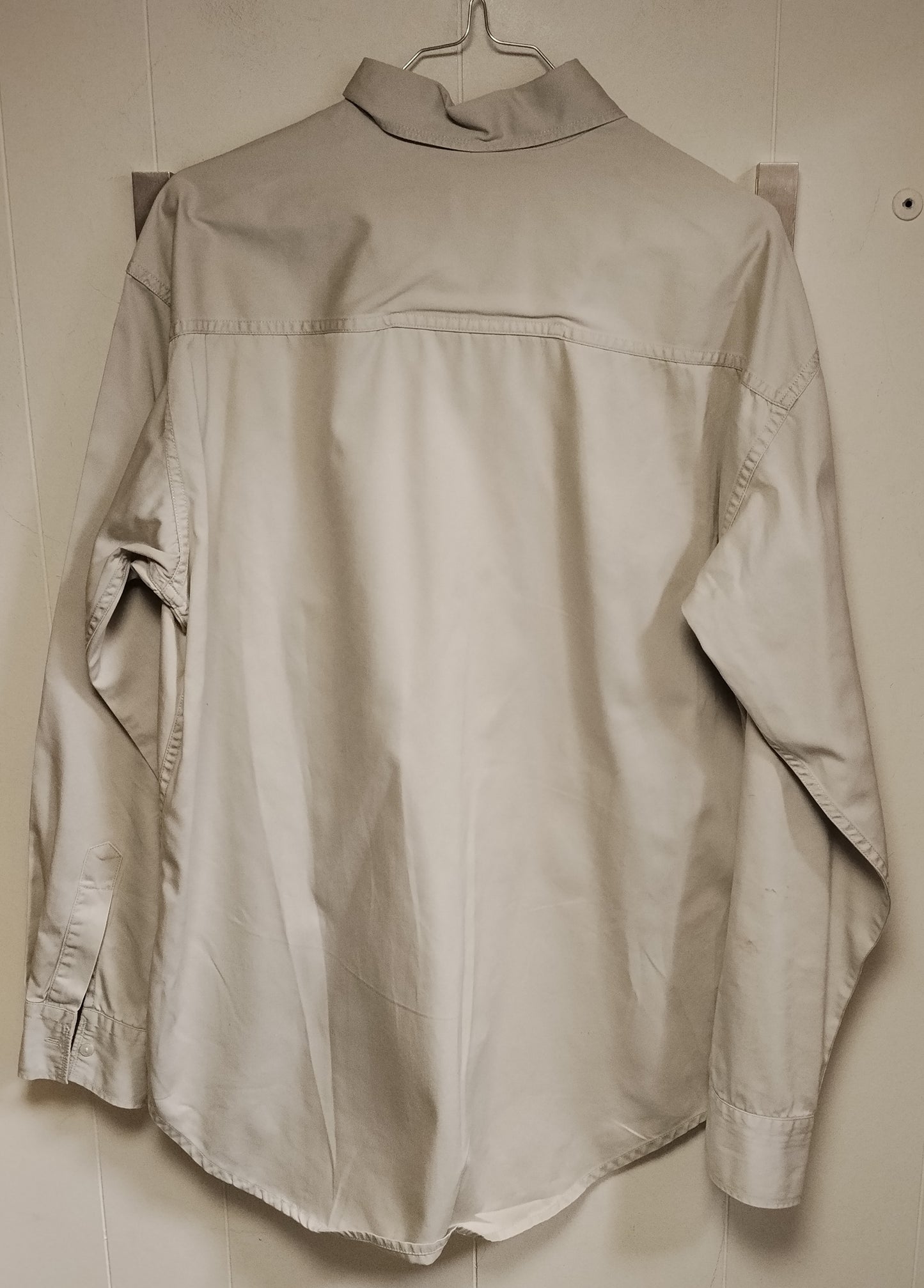 Camicia Uomo Replay Taglia M Beige Manica Lunga Casual Vintage