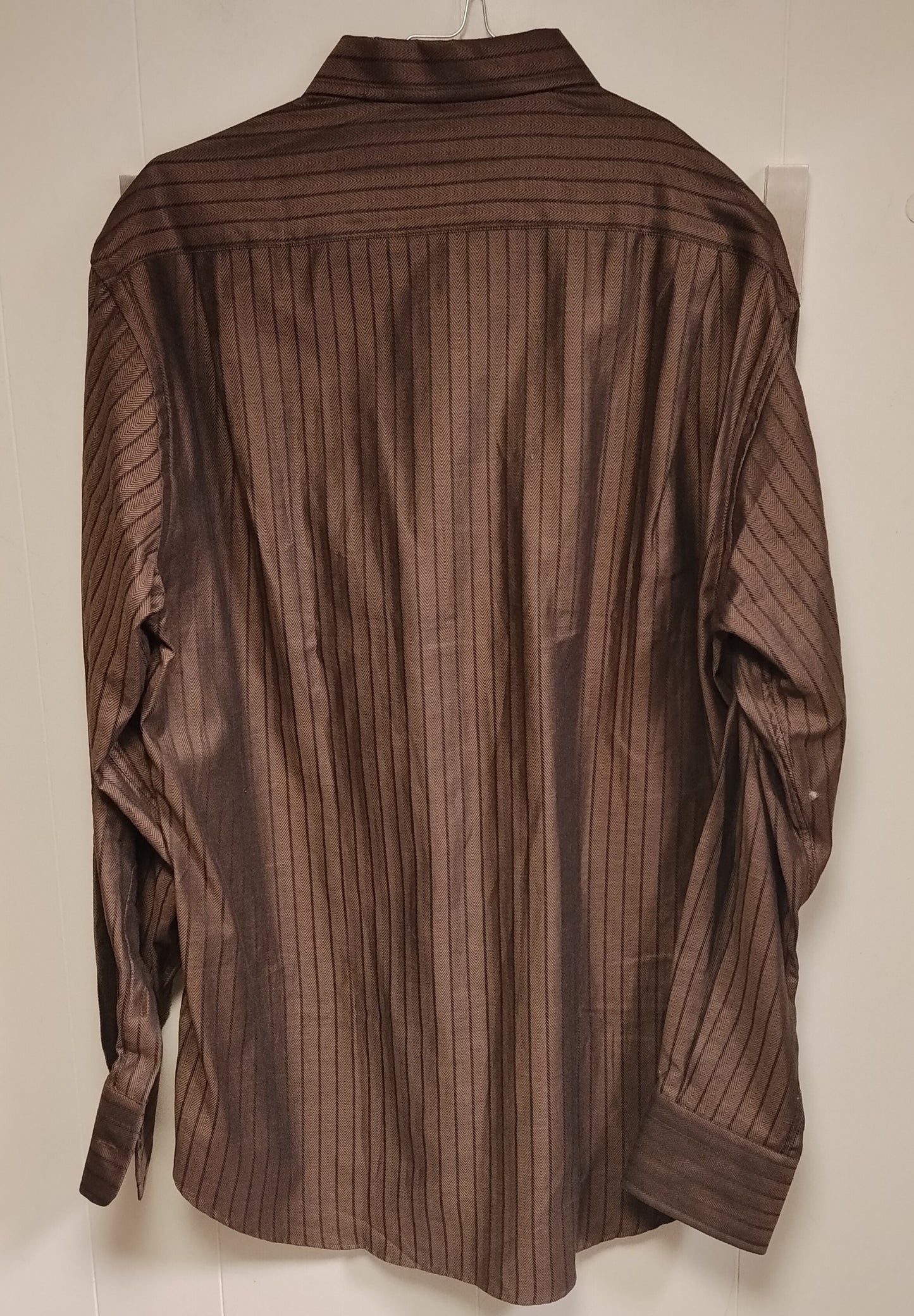 Camicia Uomo Facis Taglia M Marrone Righe Elegante Classica