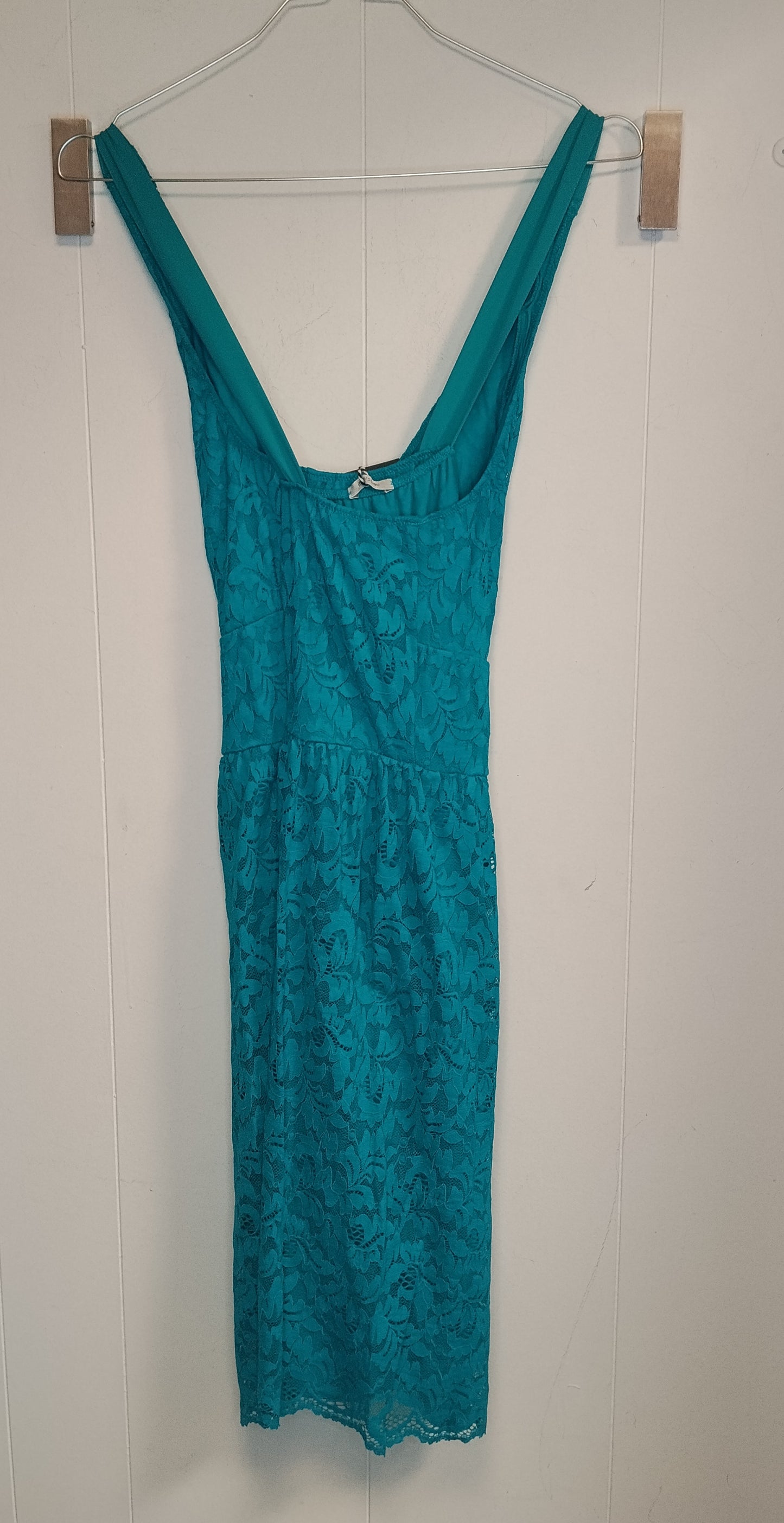 Abito Donna Intimissimi Taglia S Verde Petrolio in Pizzo