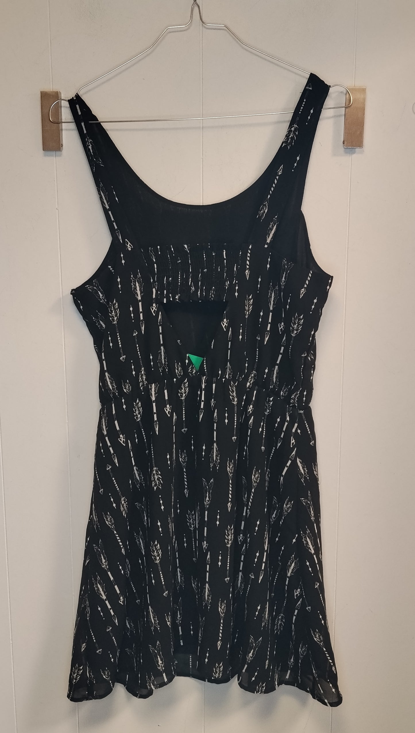 Abito Donna Divided Taglia 44 Nero con Fantasia Frecce