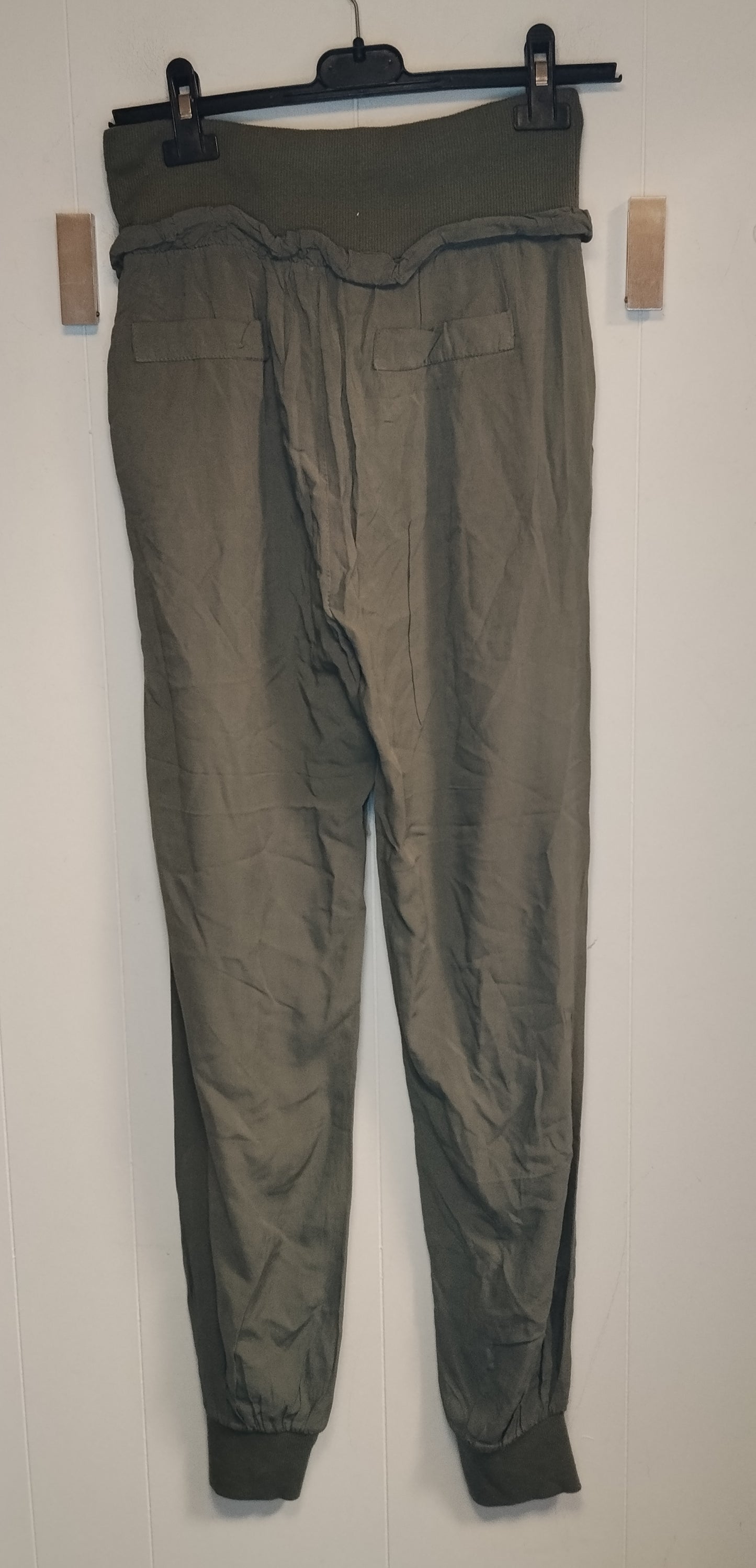 Pantaloni Donna Milano Taglia M Verde Militare Jogger