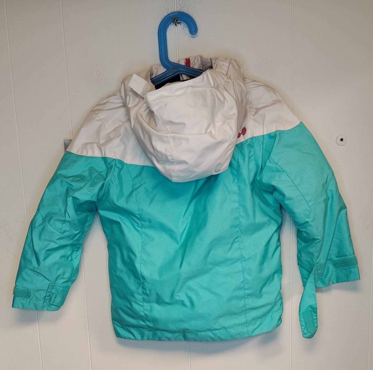 Giacca sci bambina Wedze taglia 4 anni 104 cm turchese e bianca