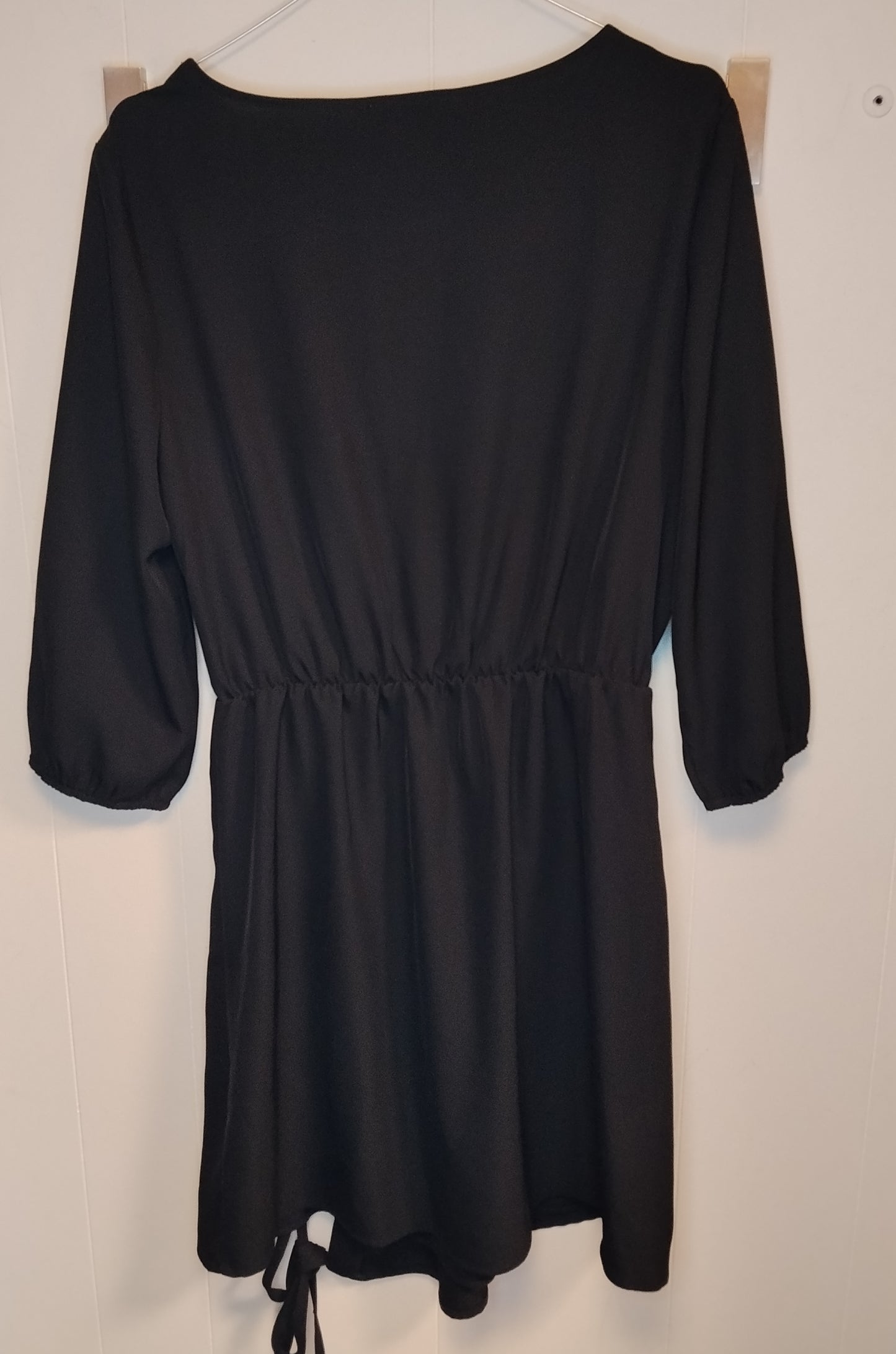 Vestito Donna Conbipel Nero Elegante Taglia 46 con Scollo Drappeggiato