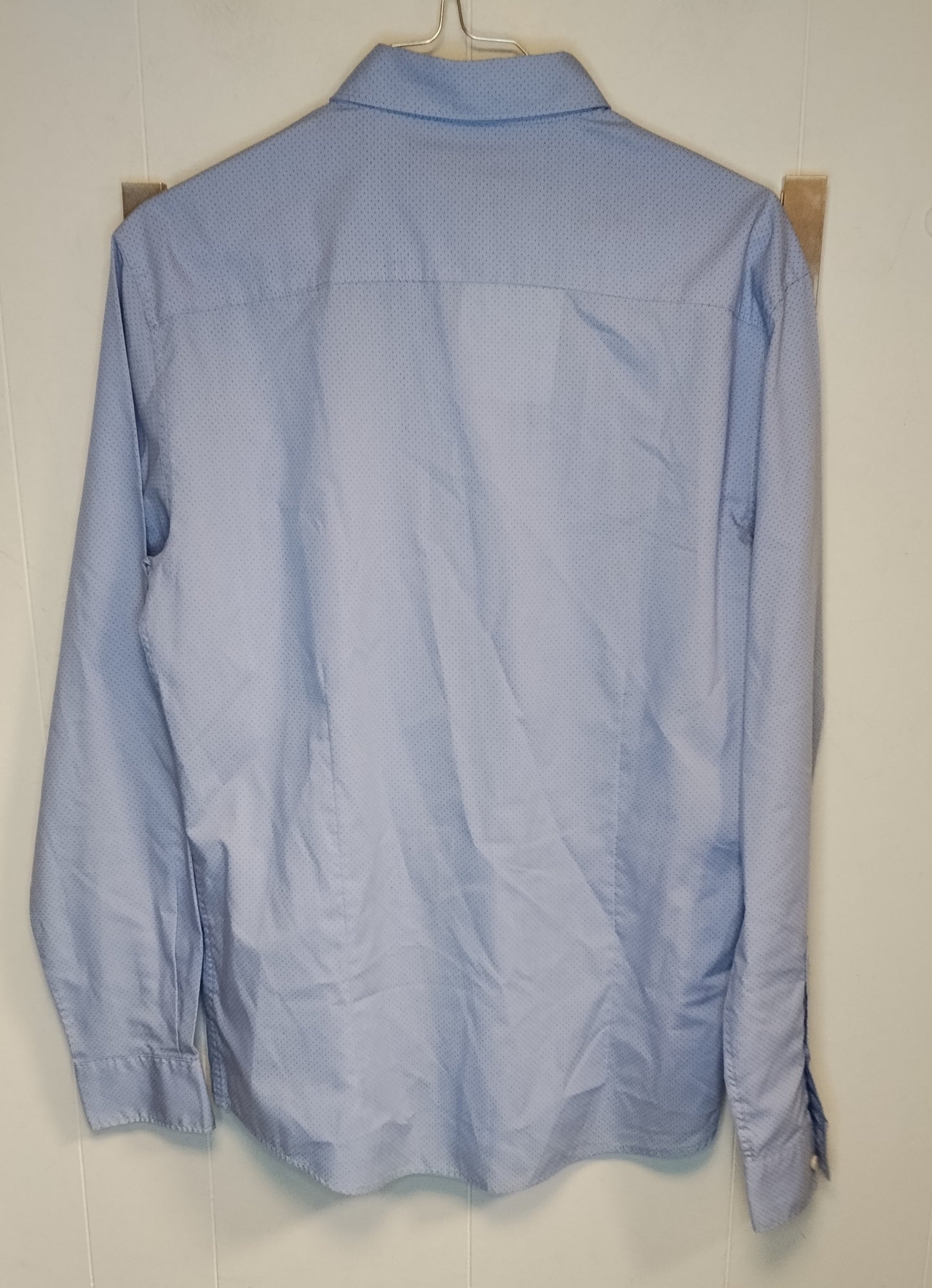 Camicia Uomo Calliope Azzurra Slim Fit Microfantasia Taglia XS