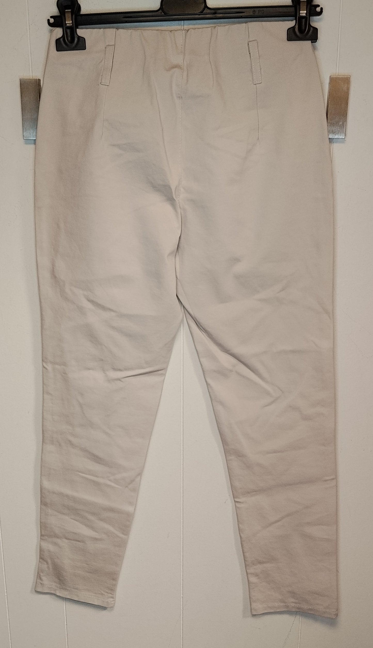 Pantaloni Donna Beige Chiaro Elasticizzati Taglia M