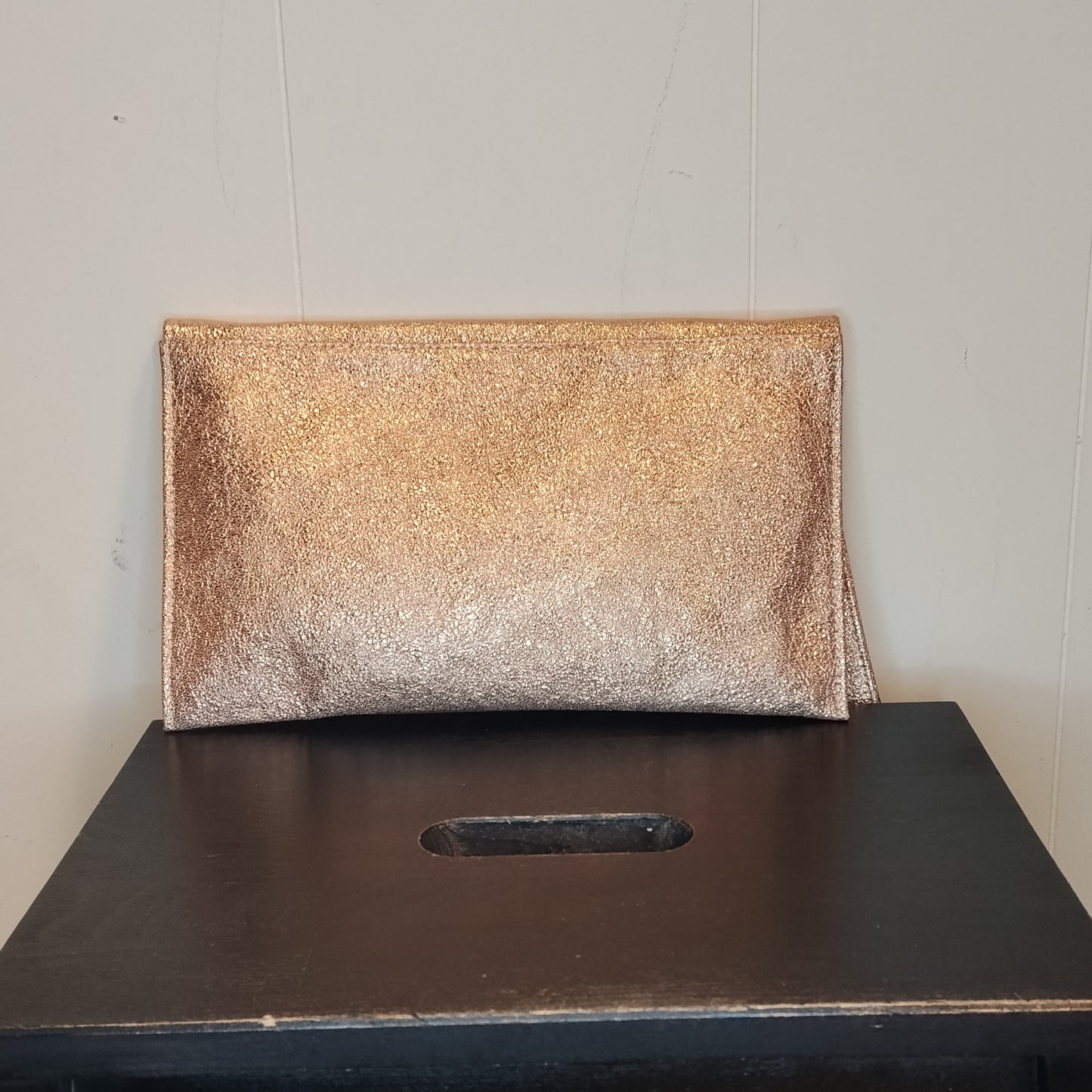 Pochette Donna Alesya Oro Glitter Elegante Clutch Cerimonia 30x18 cm