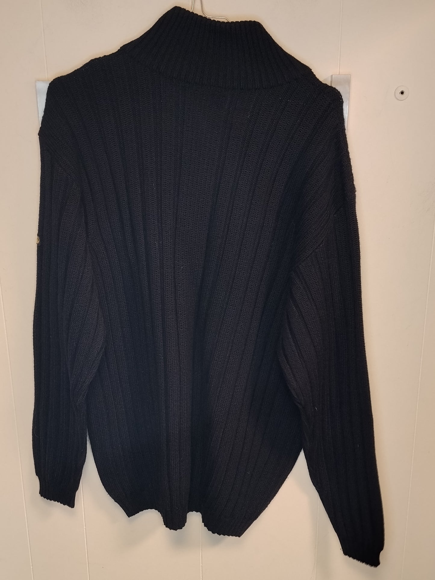 Maglione Uomo Navigare Nero Collo Zip Taglia XL