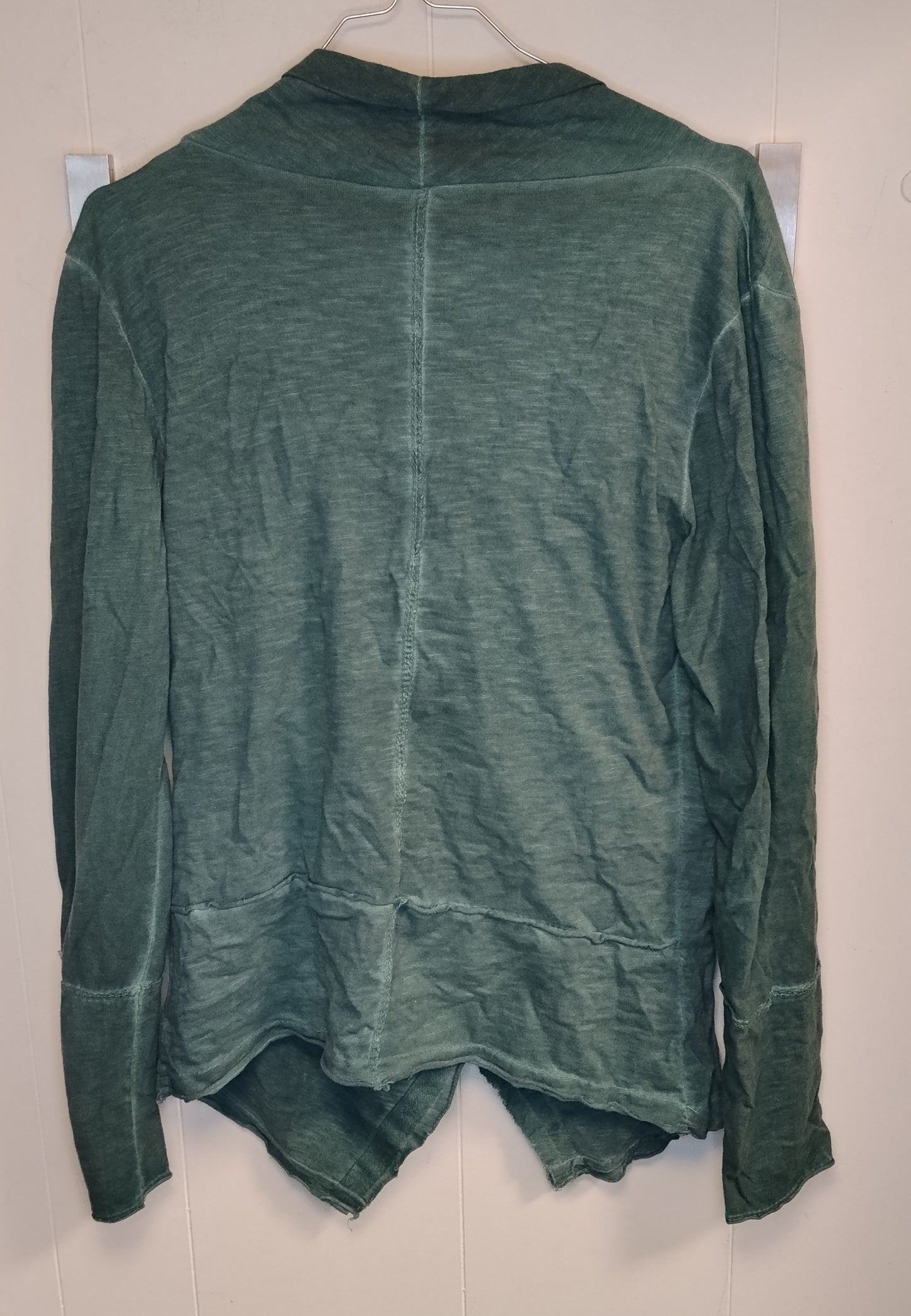 Cardigan Donna Verde Drappeggiato Asimmetrico Taglia L
