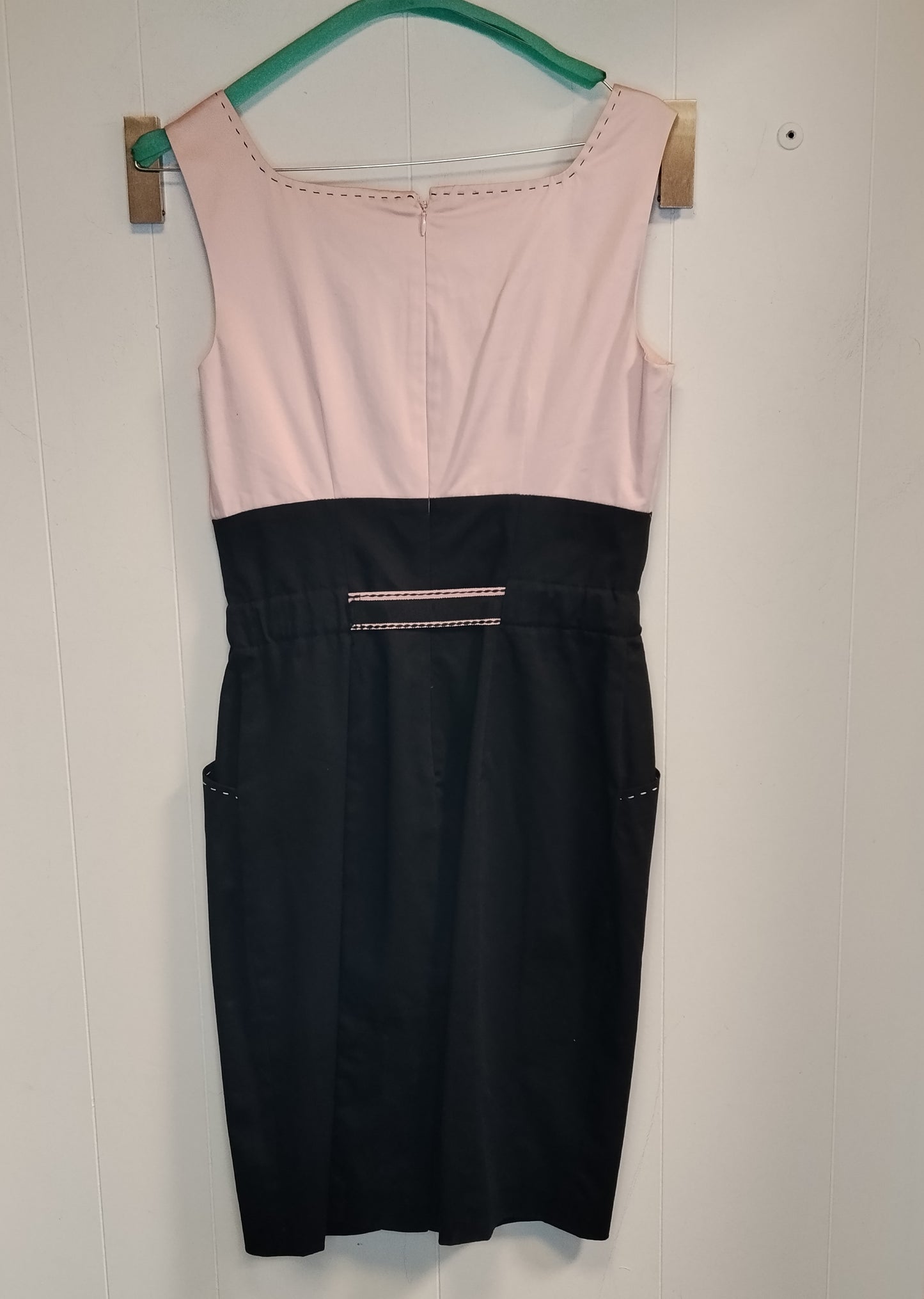 Vestito Donna Luisa Spagnoli Elegante Rosa e Nero Taglia 42