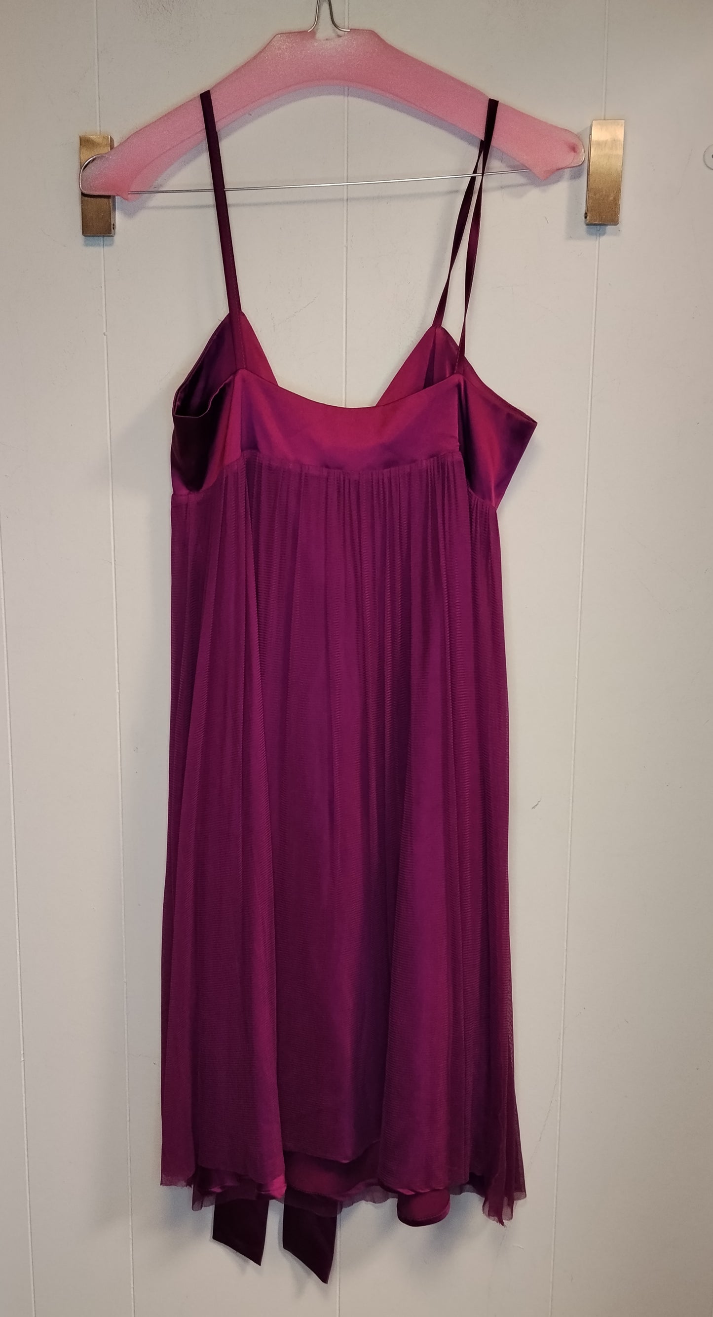 Vestito Donna Loops Fucsia Satin e Tulle Taglia S