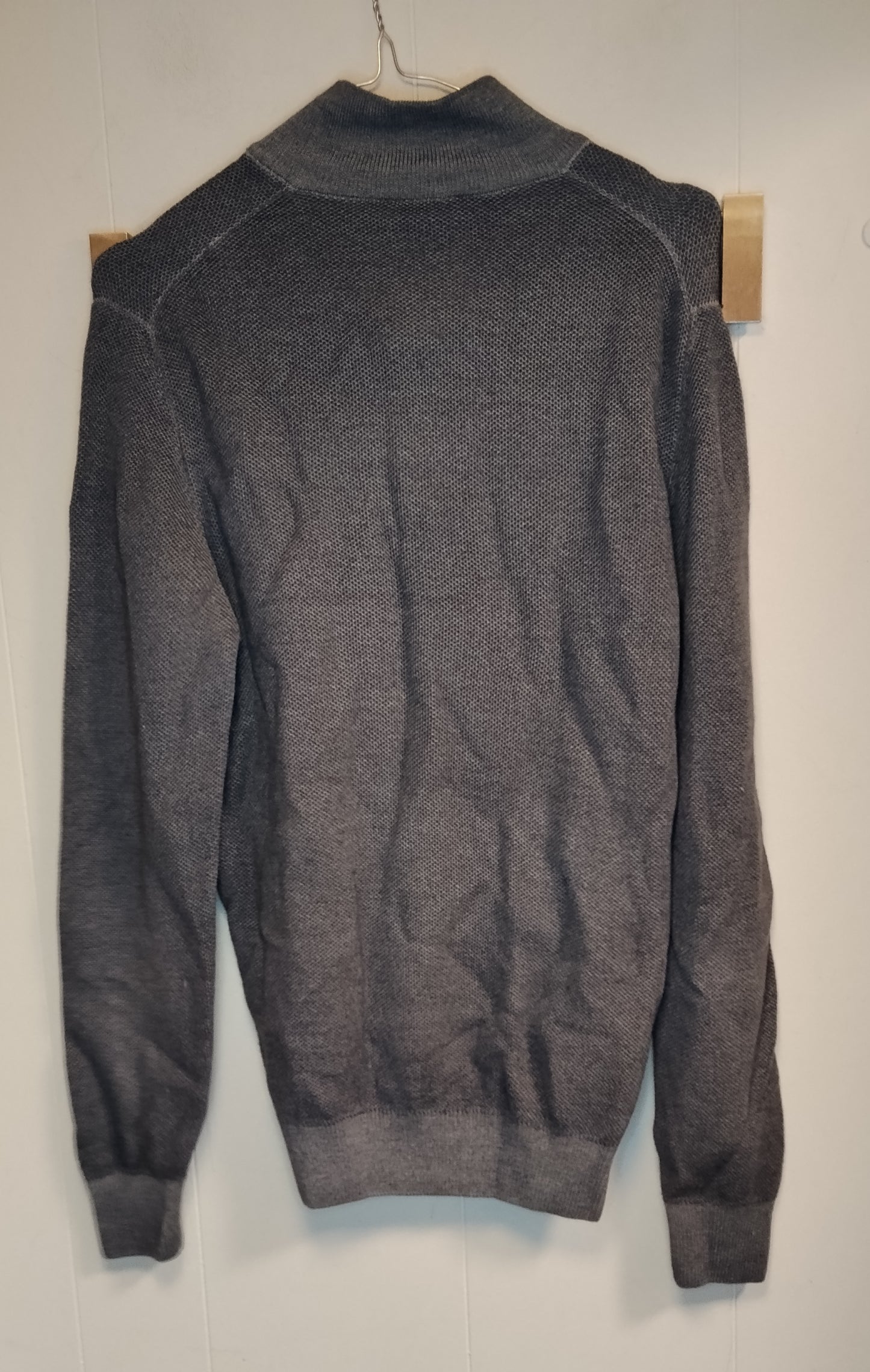 Maglione Uomo Grigio Sabolo Taglia L Collo Alto Zip