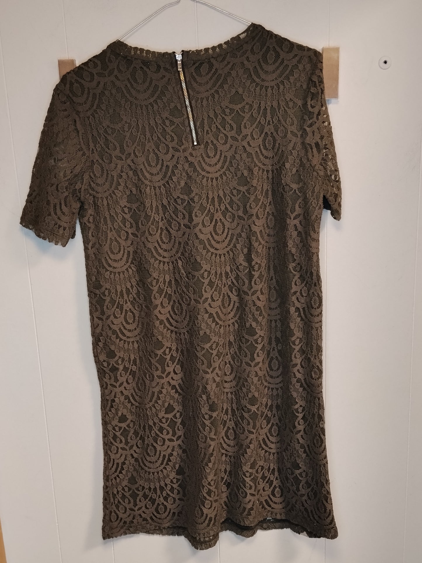 Vestito Donna OVS in Pizzo Marrone Taglia 42 Elegante