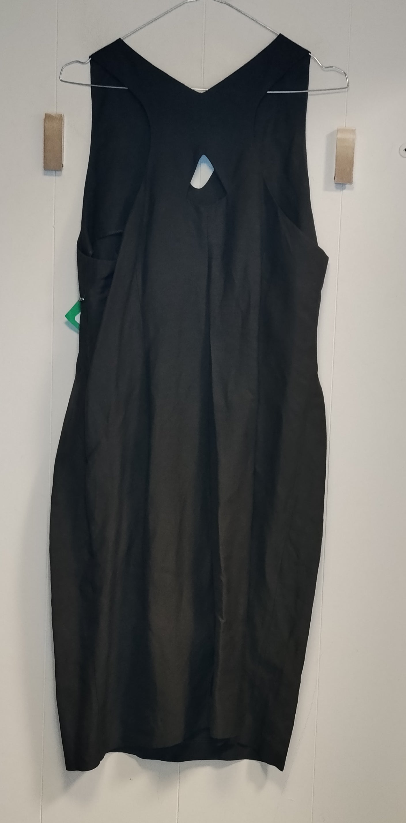 Abito Donna in Lino Nero Taglia M Vestito Tubino Midi Elegante Senza Maniche