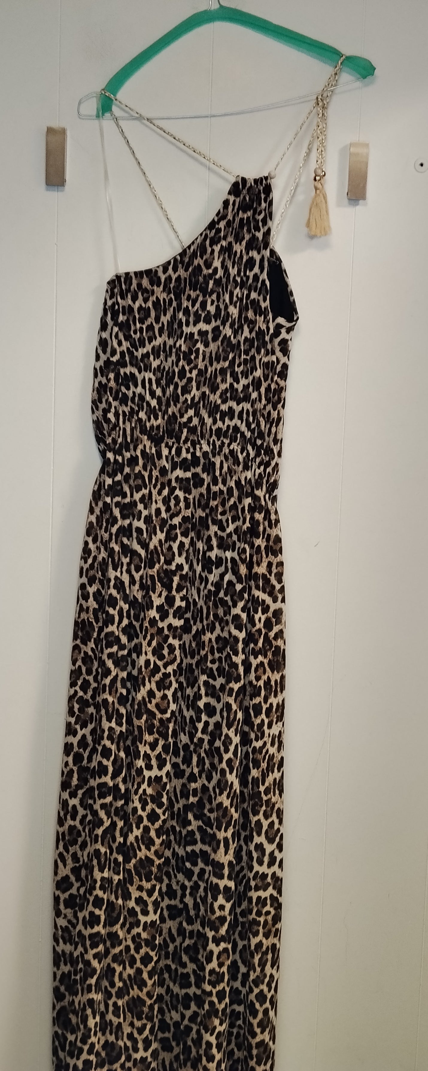 Abito Lungo Animalier Pittarello Taglia M Maxi Dress Leopardato Nuovo con Cartellino