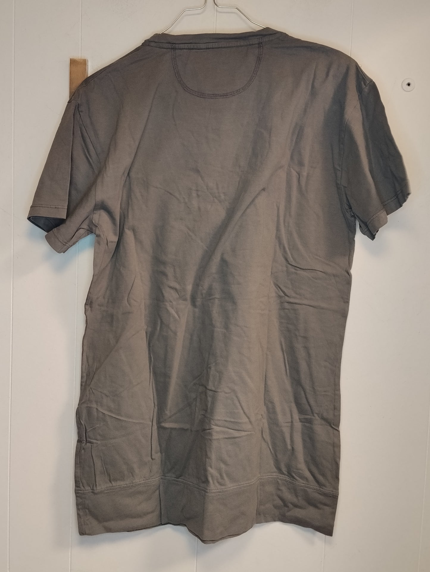 T-Shirt Andrew Mackenzie Uomo Grigio Stampa Grafica Taglia M