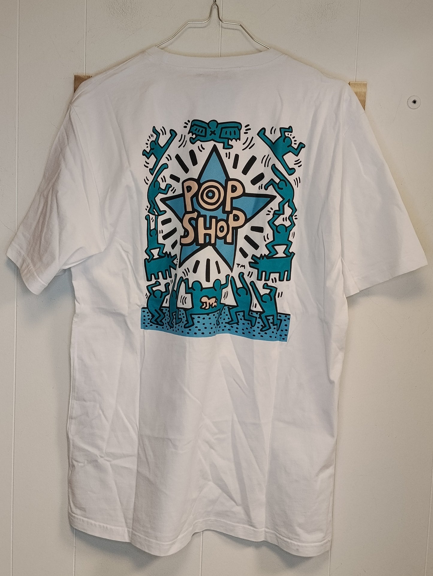 T-Shirt Keith Haring Bianca Uomo Taglia M Graphic Tee Iconica Pop Art