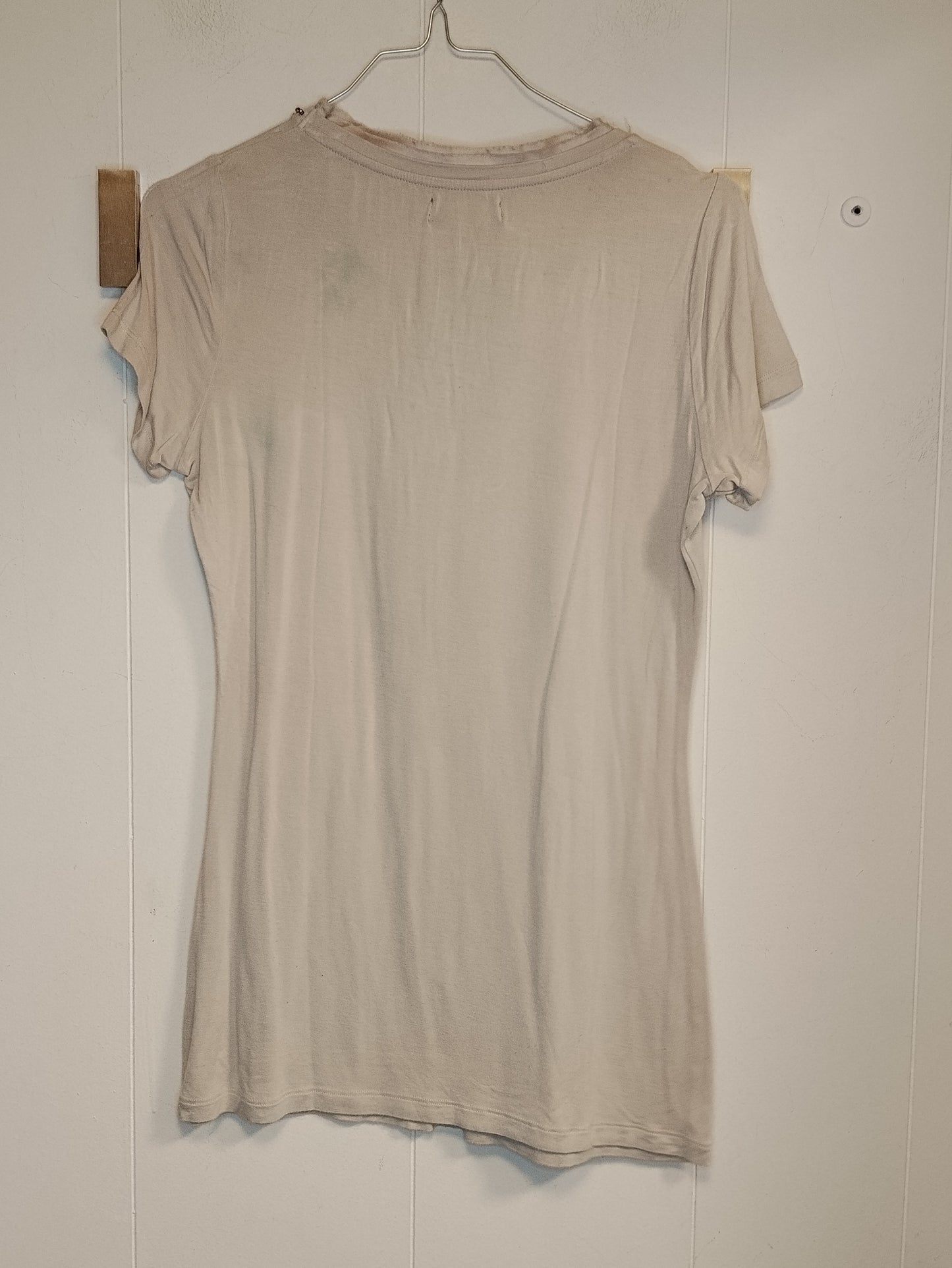 T-Shirt Conbipel Donna Beige con Applicazioni Gioiello Taglia M Elegante Casual