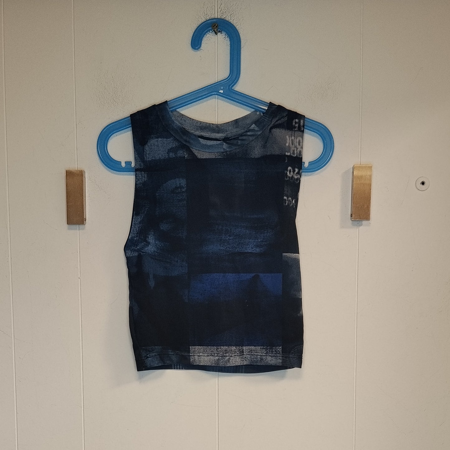Top Bambina TW Blu Fantasia Taglia 10-11 Anni Canotta Moderna Casual