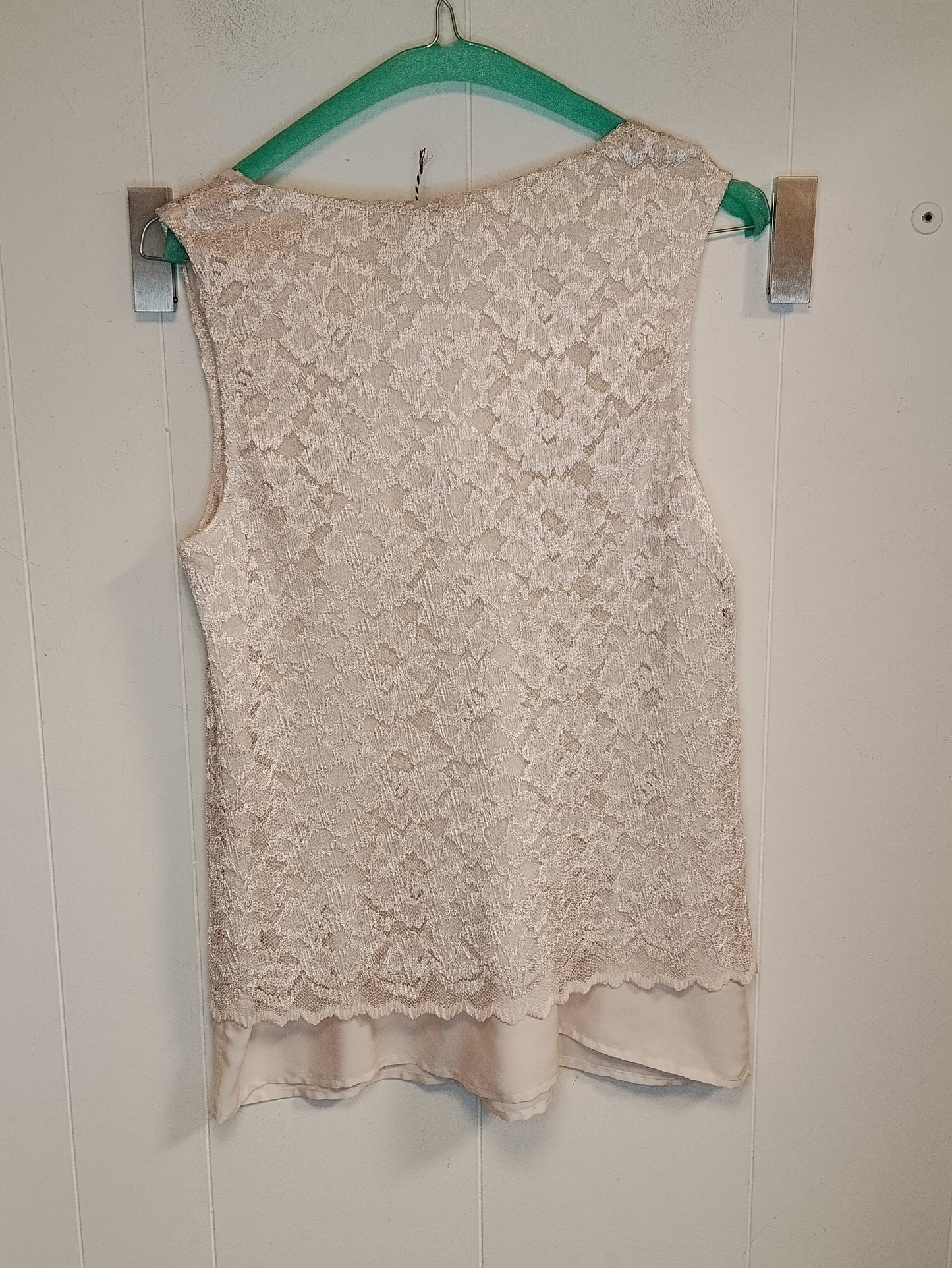 Top Intimissimi Donna Pizzo Beige Elegante Taglia L Canotta Raffinata