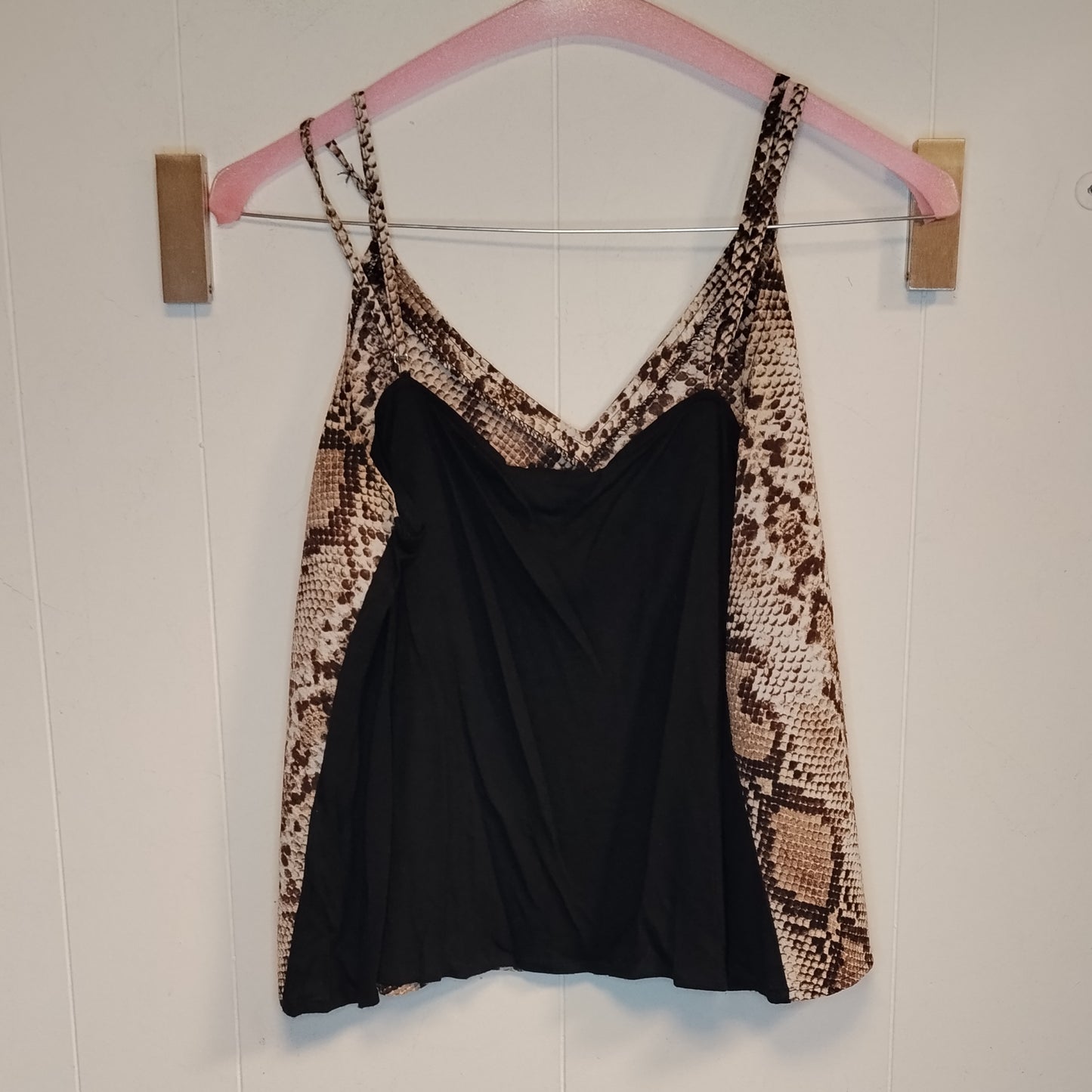 Top Donna Tally Weijl Fantasia Pitonata Taglia M Spalline Sottili