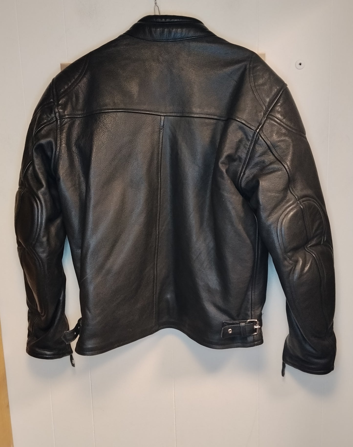 Giacca Donna STOP Vera Pelle Nera Taglia 44 Biker Moto Vintage con Zip