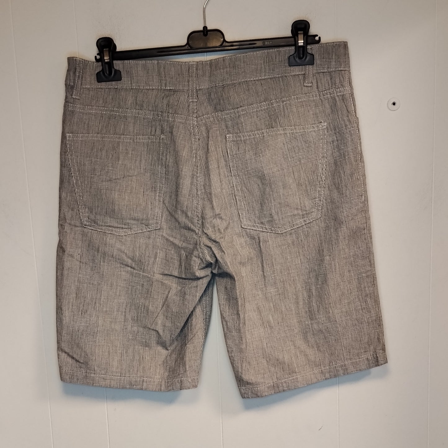 Bermuda Uomo 5 Pockets Grigio a Quadri Taglia 50 Girovita 88 cm Regular Fit Estivo