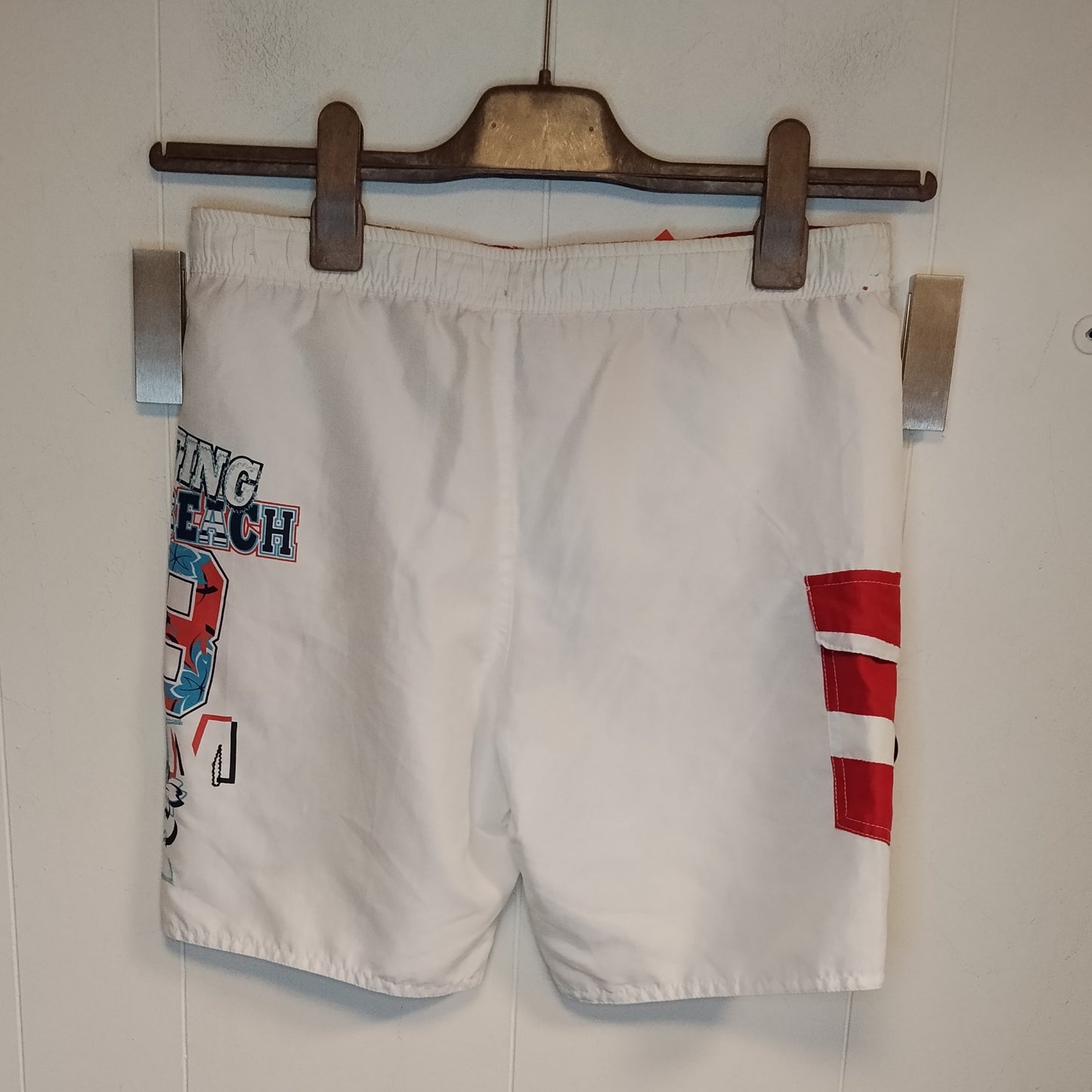 Costume Mare Bambino Astrolabio Bianco 9-10 Anni 134 cm Bermuda Surf con Tasche Cargo