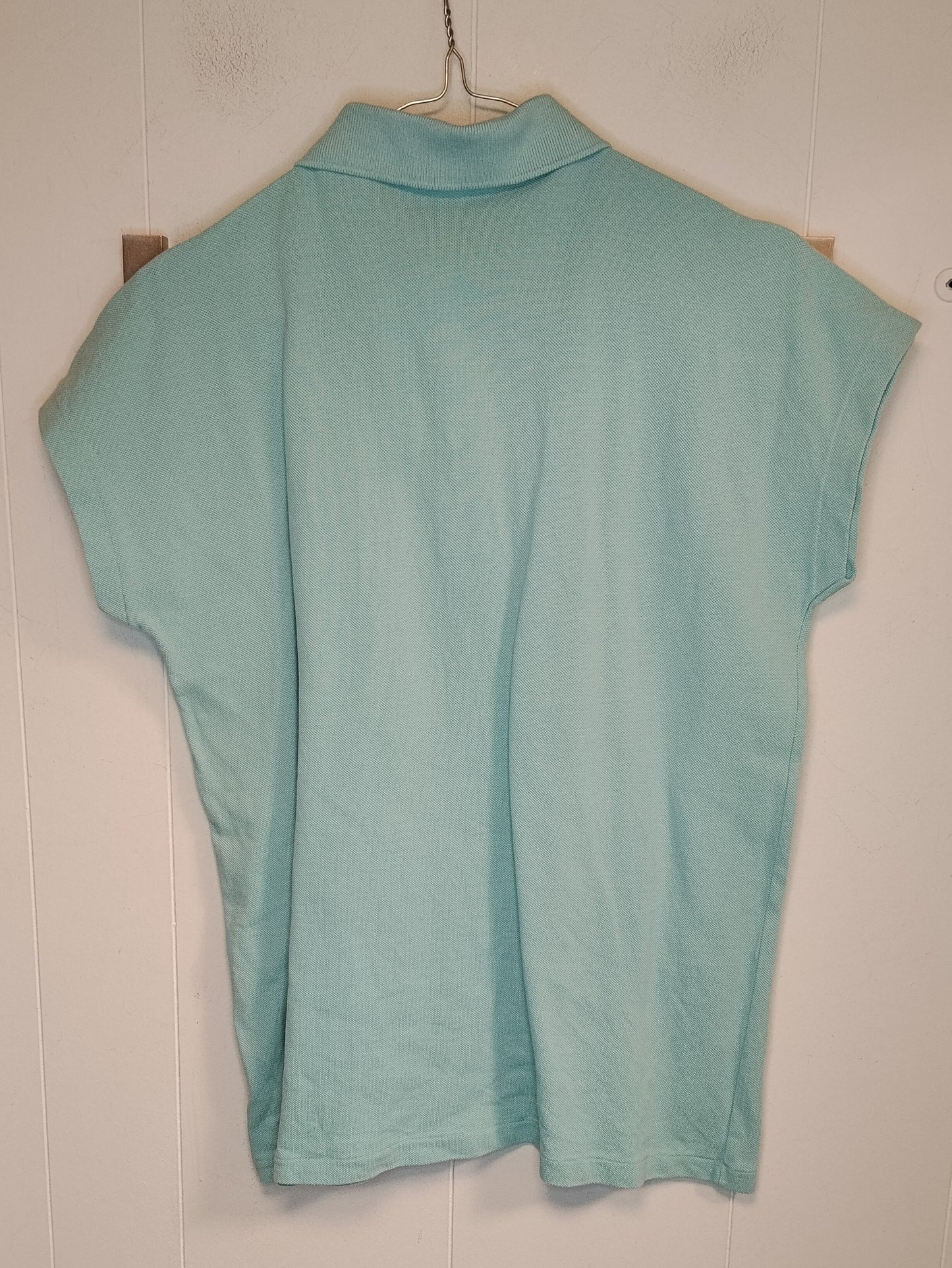 Polo Donna Lacoste Verde Acqua Taglia M Cotone Piqué Logo Coccodrillo
