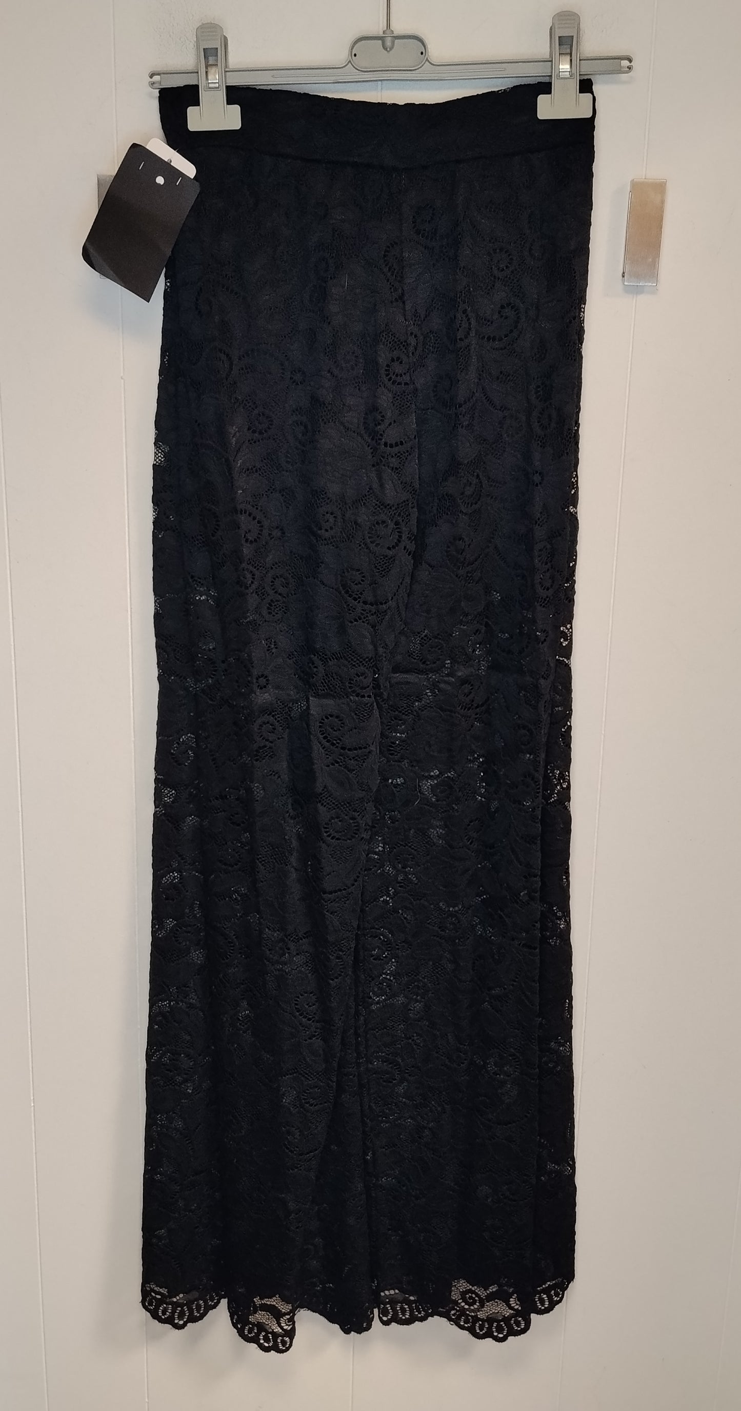 Pantaloni Donna in Pizzo Nero Taglia S Nuovi con Cartellino Eleganti