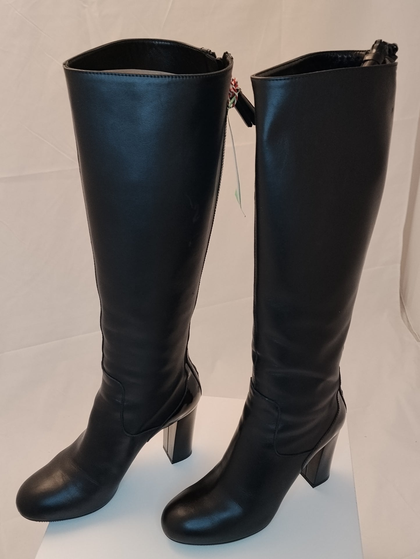 Stivali Hogan donna taglia 38 neri in pelle con scatola e dust bag