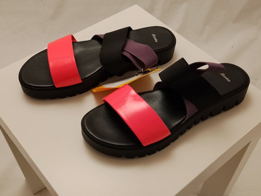 Sandali Bata neri con fasce colorate taglia 40 – Platform estivi