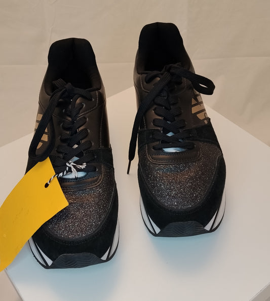 Sneakers Armani nere glitter platform taglia 40 – Scarpe donna fashion