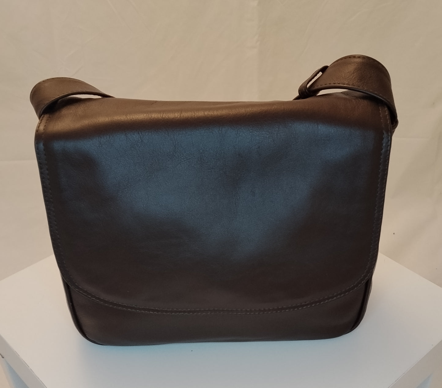 Borsa in pelle marrone tracolla vintage minimal – Stile classico