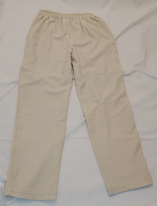 Pantaloni Donna Floria Beige Taglia M Pantalone Elegante Vita Elastico
