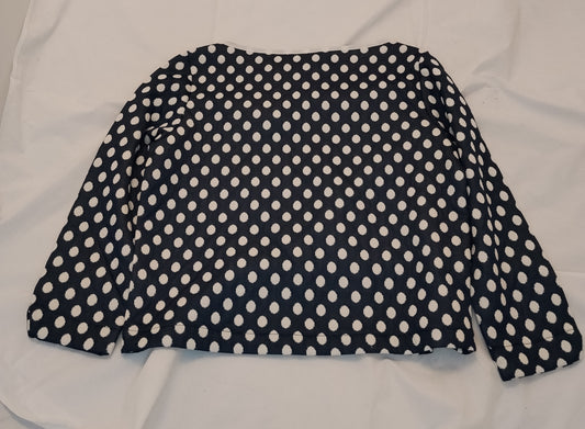 Blusa Donna Mathilda Pois Blu Taglia M Maglia Elegante Fantasia
