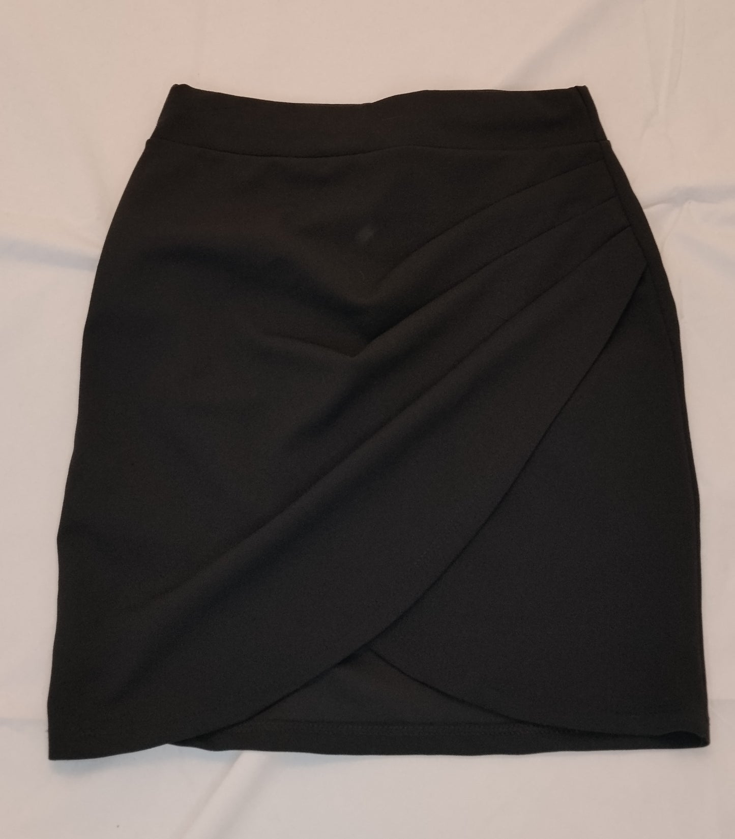 Gonna Donna Nera Elegante Drappeggiata Taglia S Mini Skirt Casual Chic