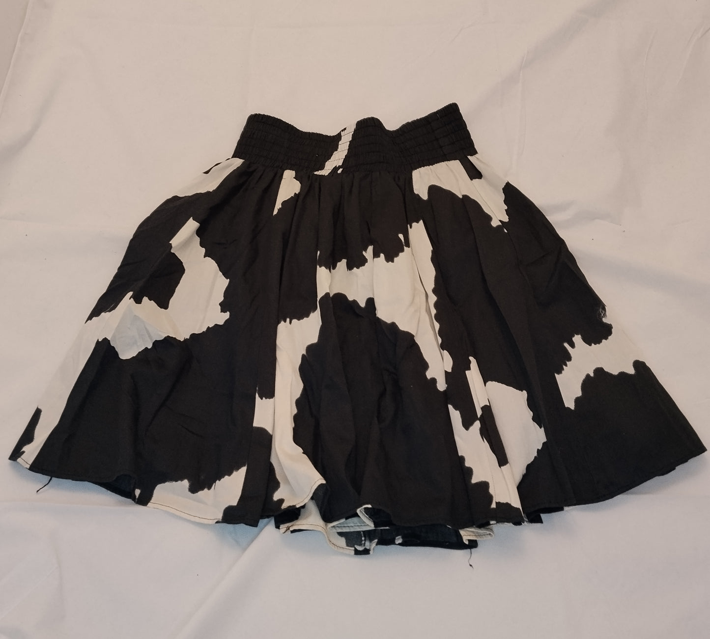 Gonna Donna Zara Bianco Nero Fantasia Taglia S Gonna Svasata Vita Elastico