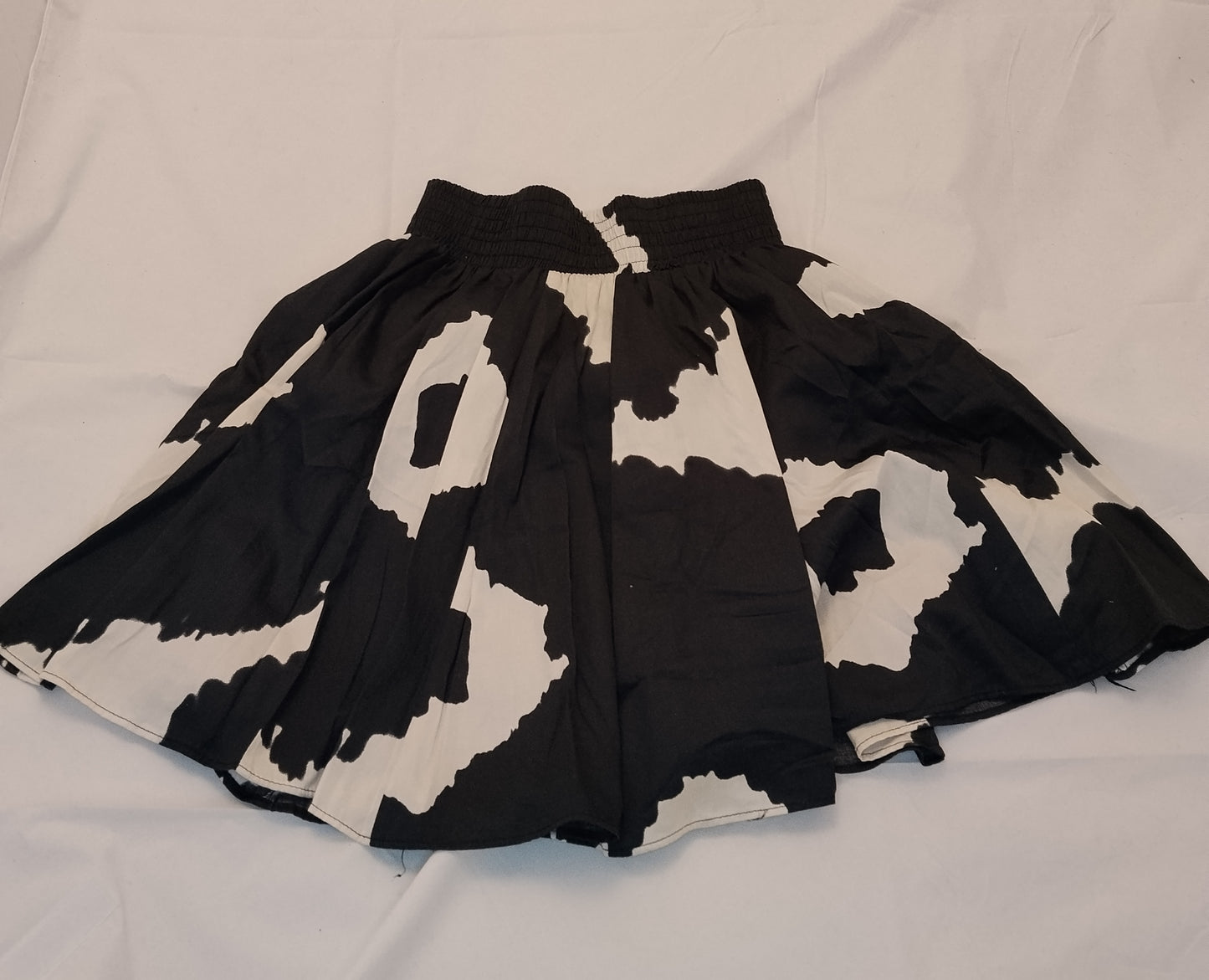 Gonna Donna Zara Bianco Nero Fantasia Taglia S Gonna Svasata Vita Elastico