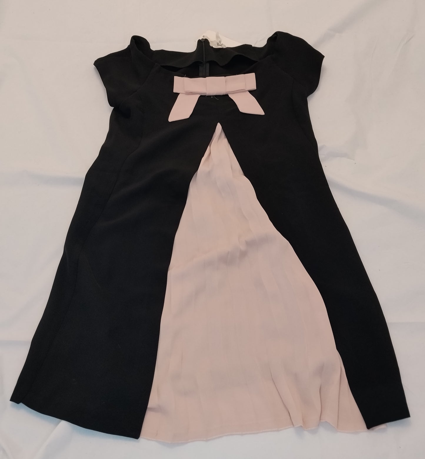 Abito Donna Imperial Nero e Rosa con Fiocco Taglia S Vestito Elegante Nuovo con Cartellino