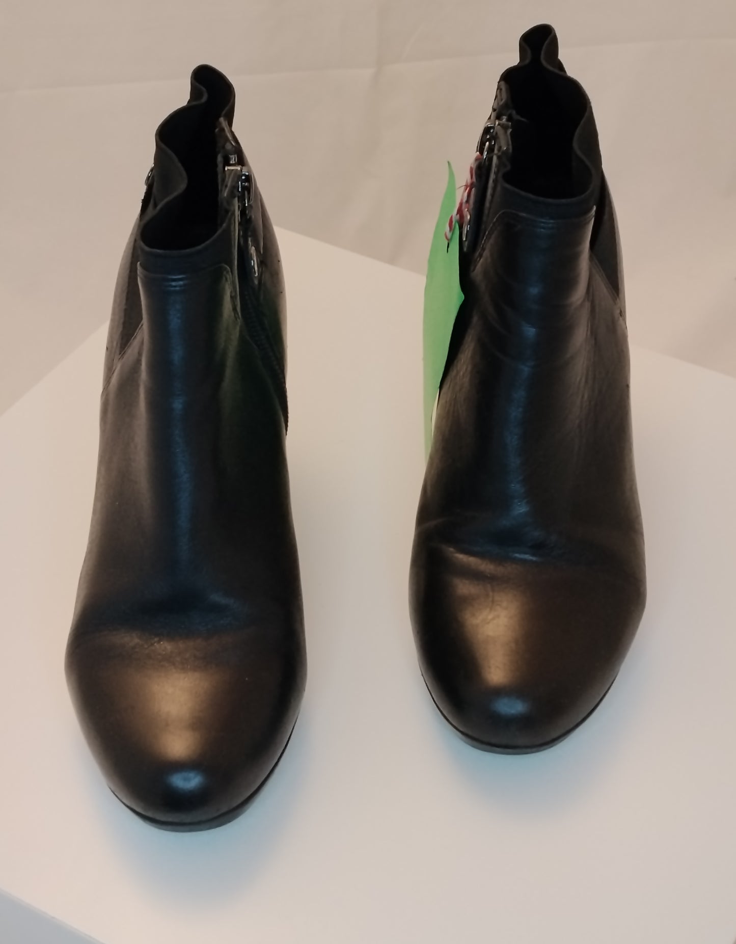 Stivaletti Donna Geox Neri Pelle Tacco Medio Zip Taglia 36