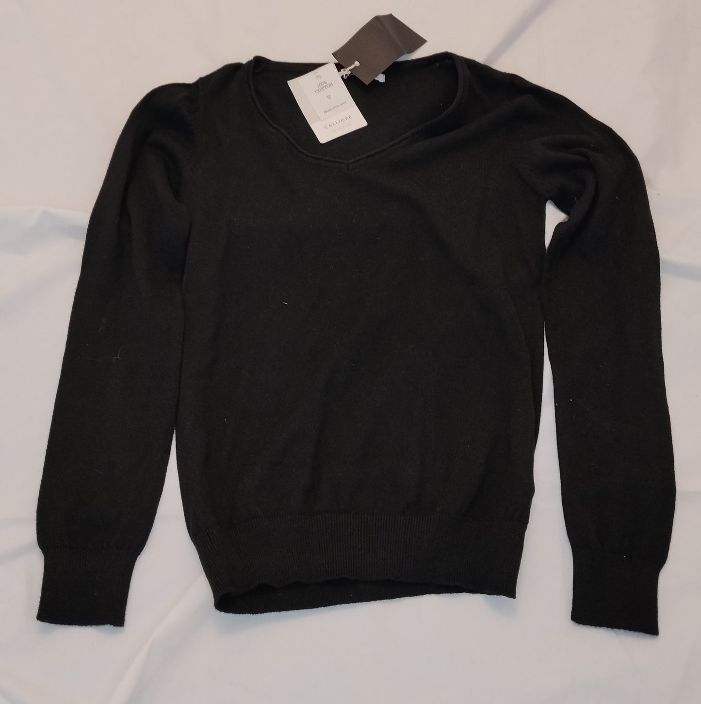 Maglia Donna Calliope Nera Girocollo Basic Taglia S Nuova con Cartellino