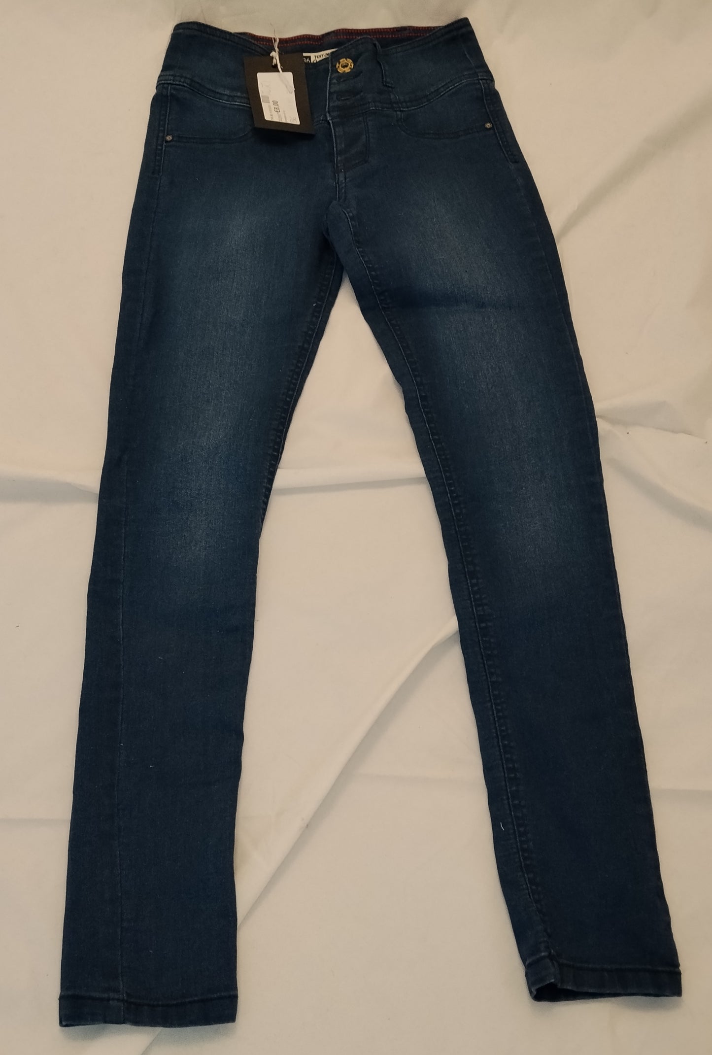 Jeans Donna Terranova Skinny Blu Denim Taglia XS