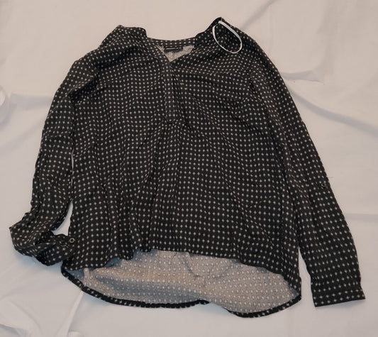 Camicia Donna Janina Nera Fantasia Leggera Taglia 40 Nuova con Cartellino