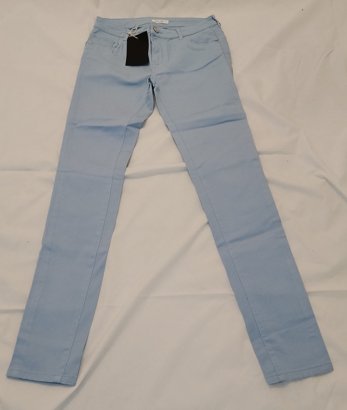 Pantaloni Donna Calliope Azzurro Chiaro Skinny Taglia S Nuovi