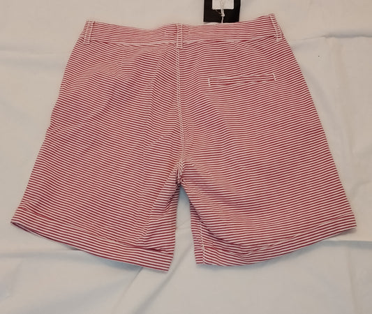 Shorts Donna Calliope Righe Rosse Bianche Vita Alta Taglia XS Nuovi