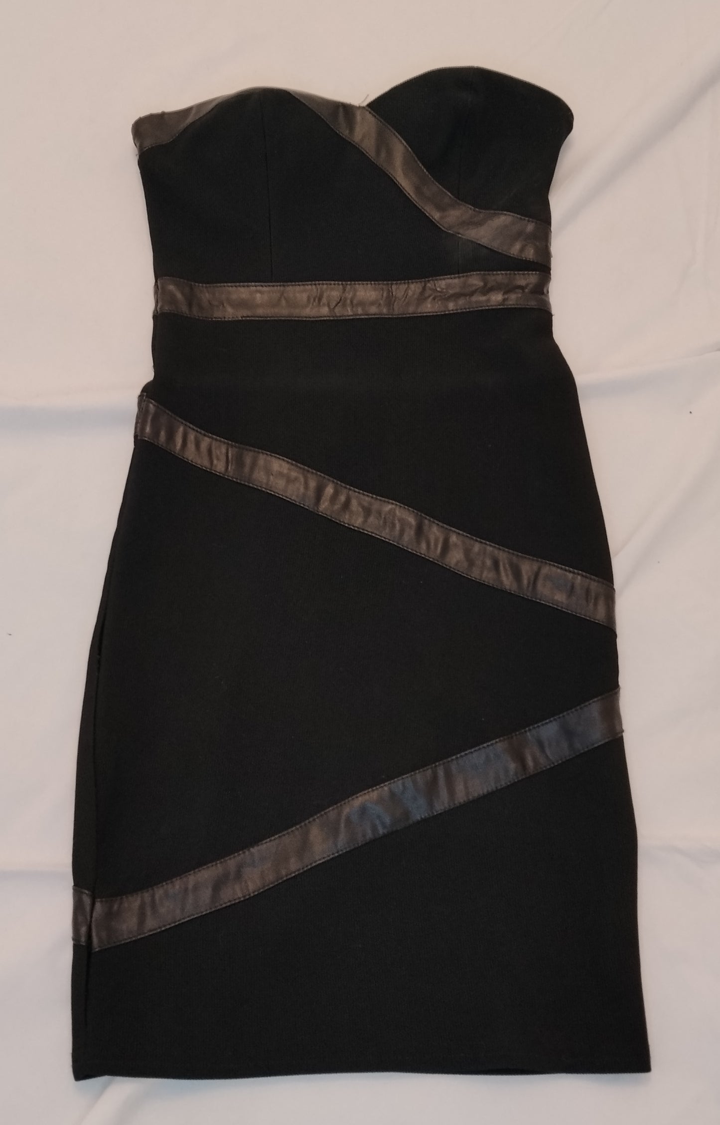 Vestito Donna Tally Weijl Nero Elegante Senza Spalline Taglia XS