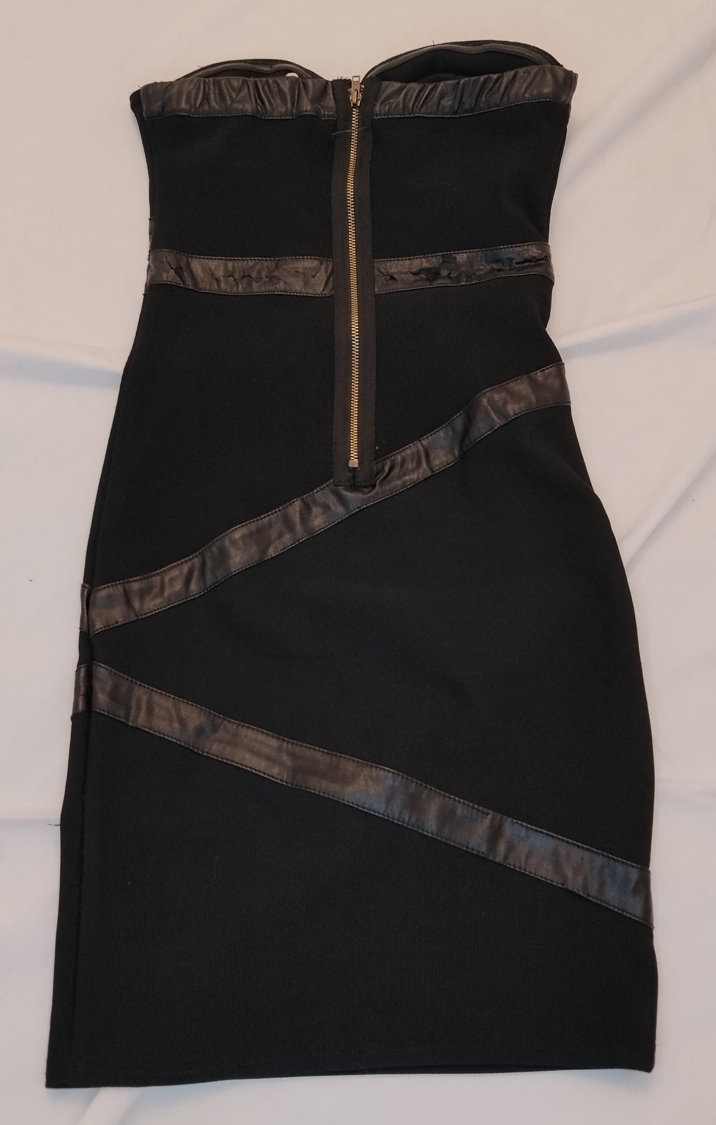 Vestito Donna Tally Weijl Nero Elegante Senza Spalline Taglia XS