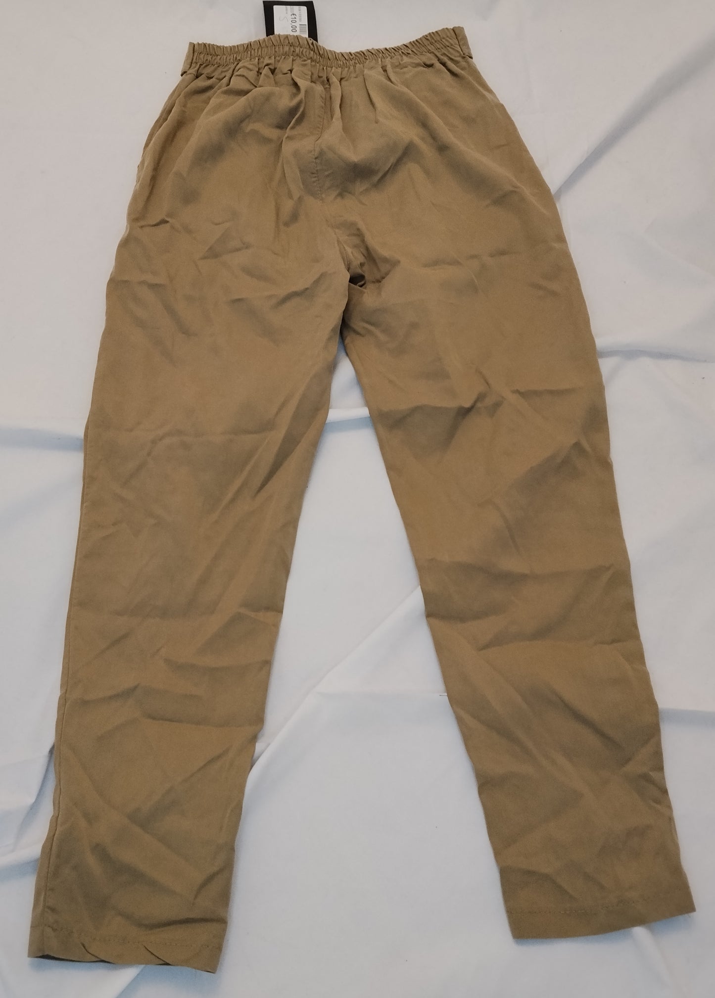 Pantaloni Donna Pittarello Beige Taglia S Vita Alta con Cintura