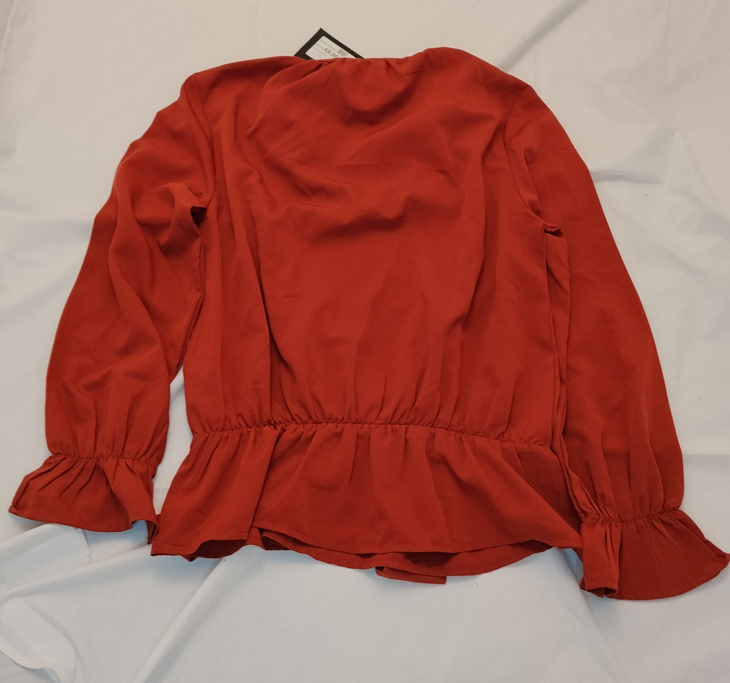 Blusa Donna Terranova Rossa Taglia S con Fiocco Elegante